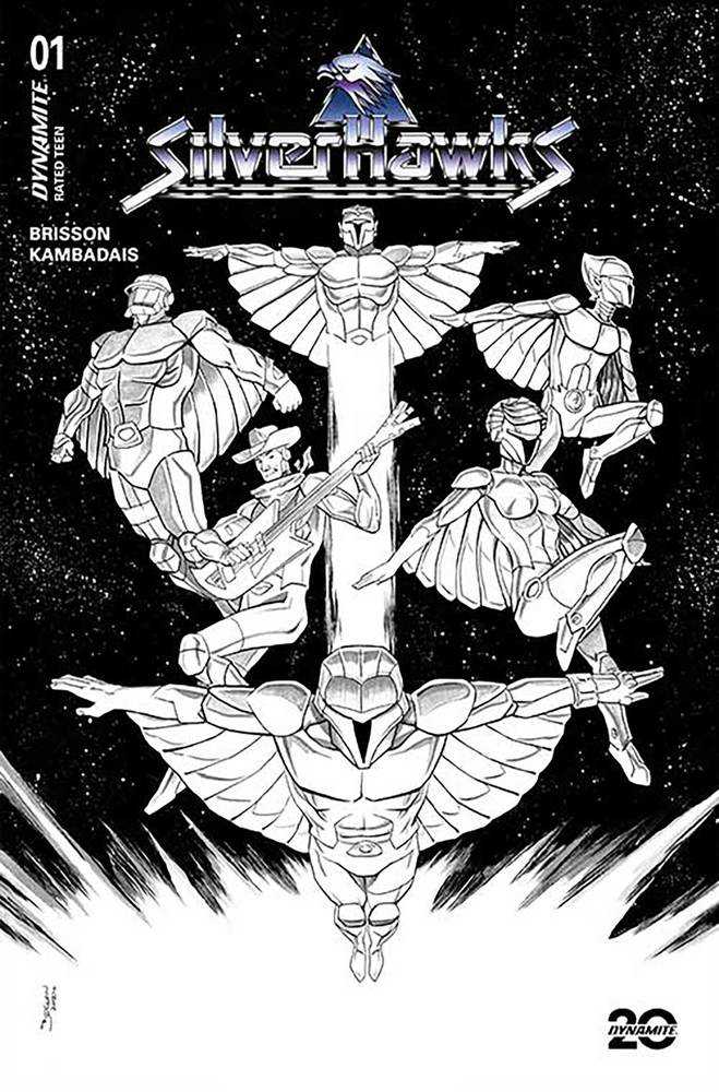 Silverhawks #1 Cover Zp 7 Copy Foc Variant Edition Shalvey Line Art